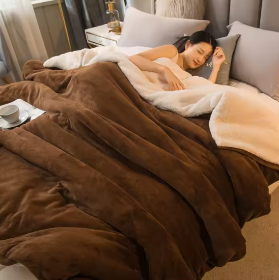 Winter Bed Blanket Double Sided Queen