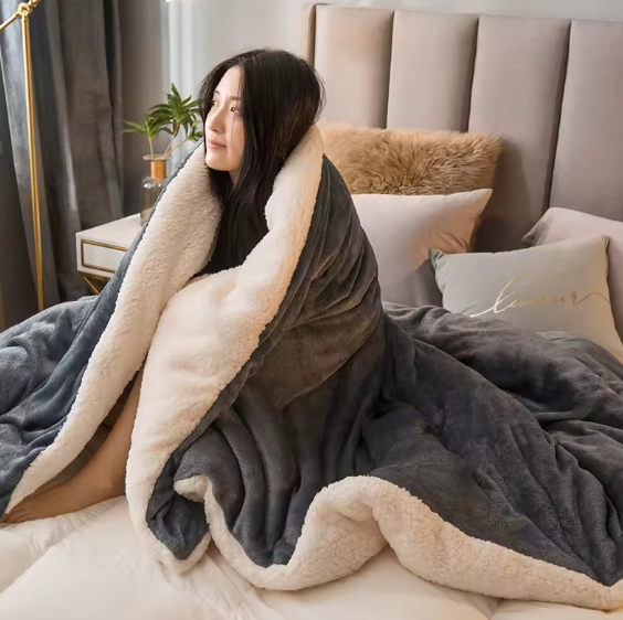 Winter Bed Blanket Double Sided Queen